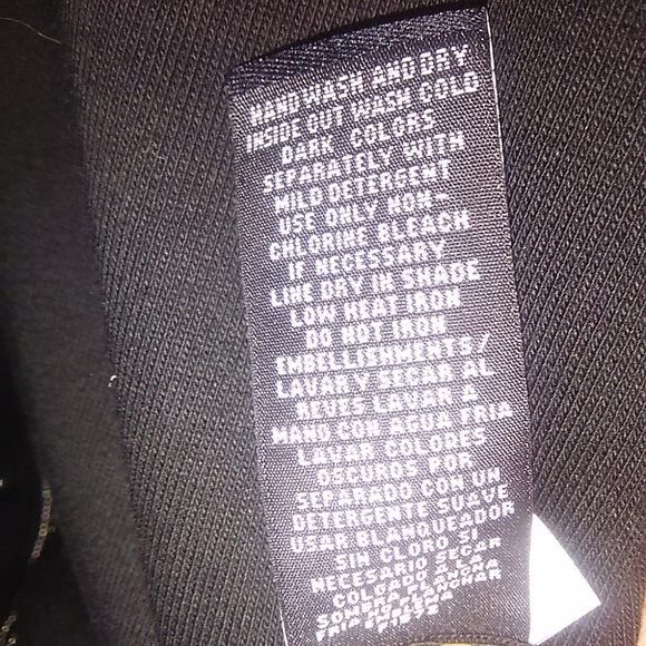 Rafaella black button down bead trim top sz Lg - Picture 6 of 6